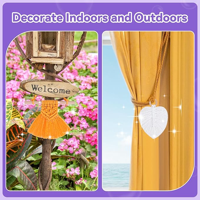 NEXBOX Macrame Kit for Kids & Adults Beginners, DIY Crafts for Girls Age 6-8 8-12 Year Old, Gifts Ideas for Birthday & Christmas - Colorful 3mm Cord
