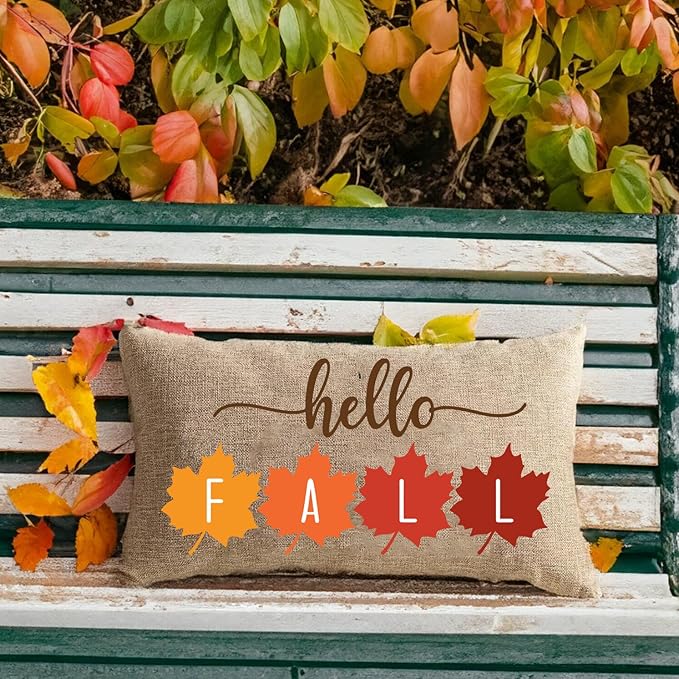 Fall Stencils for Crafts Reusable Pumpkin Stencil Hello Fall Stencils for Painting on Wood Signs Door Hanger Canvas Fabric DIY Crafts