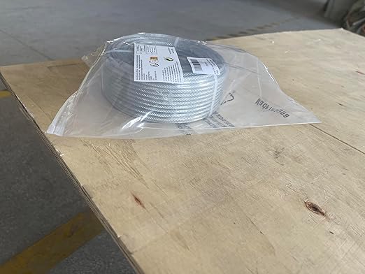 3/16" Wire Rope, 200Ft PVC Coated Steel Cable 7×7 Strand Core, Ideal Cable Railing System for Stair Handrail Balusters Porch Fence Deck, String Light Hanging, Clothesline, Curtains, Shade Sail