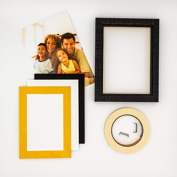 8x10 Mat Bevel Cut for 5.5x8.5 Photos - Acid Free Bright Yellow Precut Matboard - For Pictures, Photos, Framing - 4-ply Thickness