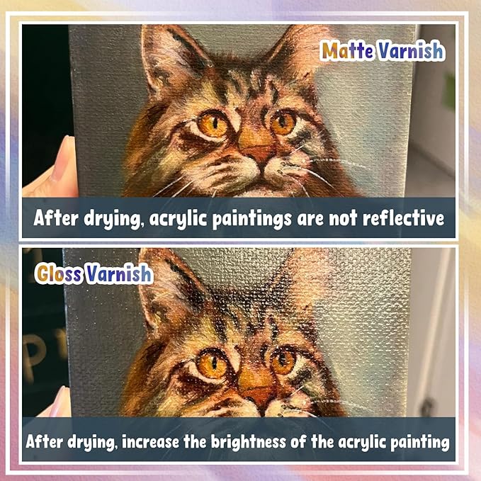Acrylic Varnish, Professional Matte Varnish for Acrylic Painting, Seals and Protects Artworks, Non-Toxic, Art Acrylic Paint Sealer for Handmade Artists, Painter & Kids (100ml/Matte)