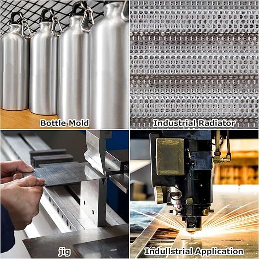 6 Pack 5052 Aluminum Sheet Metal 12 x 12 x 1/64 (0.02”) Inch Thin Flat Plain Aluminum Plate Panel Covered with Protective Film, Heat Treatable Aluminum Sheet for Crafting Industry Welding