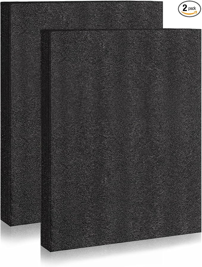 Black Customizable Polyethylene Foam Sheets, 2PACK 12 x 16 x 1.5INCH Thick Padding for Cases & Crafts