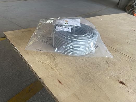 3/16" Wire Rope, 200Ft PVC Coated Steel Cable 7×7 Strand Core, Ideal Cable Railing System for Stair Handrail Balusters Porch Fence Deck, String Light Hanging, Clothesline, Curtains, Shade Sail