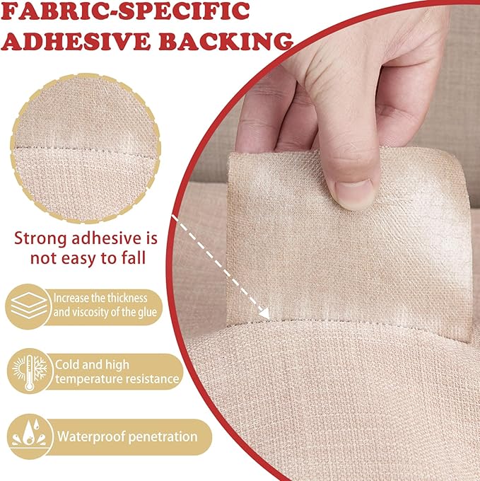 Linen Repair Tape 4x70 Inch Self-Adhesive Couch Patch Repair Fabric Patch for Furniture,Sofas,Cushion,Chairs,Bags,Linen Goods(Light Grey)