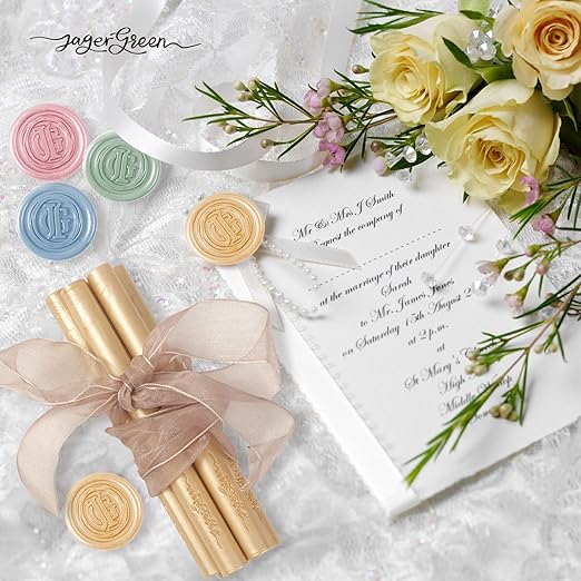 Glue Gun Wax Seal Sticks, 8 Pcs White Sealing Wax Sticks for Wedding Invitation Envelopes, Antique Stamp Seals, Letter Sealer, Scrapbook Supplies, Christmas Cards, Gifts Wrapping