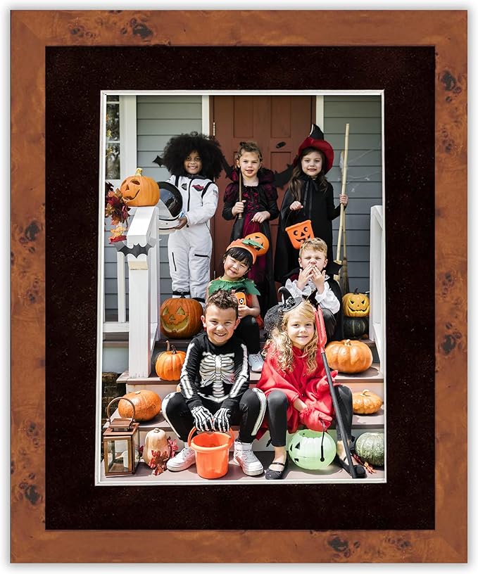8.5x11 Mat Bevel Cut for 7x9 Photos - Acid Free Black Suede Precut Matboard with Backing Board and Crystal Clear, Self Seal Photo Mat Bag - for Pictures, Photos, Framing - 4-ply Thickness