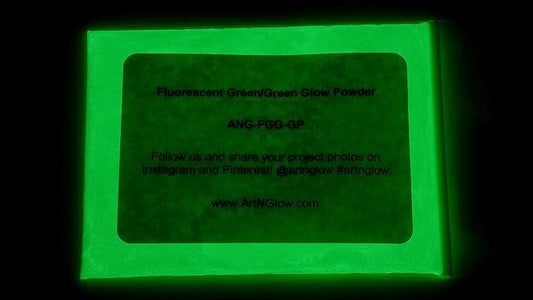 Glow in The Dark Pigment Powder - Neutral and Fluorescent Color for Art Painting, Fine Art, Nail Art Paint, and DIY Crafts - Long Lasting 10+ Color Options - Fluorescent Green - (30 Grams/1 Ounce)