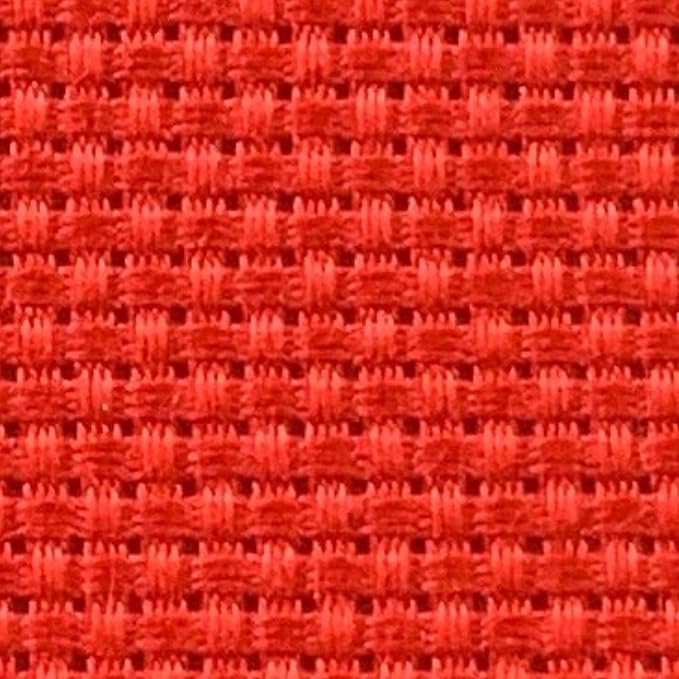 2 Sheets of Red 11 Count Aida Cloth – 21 x 21 Inch Pre-Cut Fabric Squares – Cross Stitch Fabric – 100% Cotton – Ideal for Needlework & Embroidery – The Knotty Unicorn