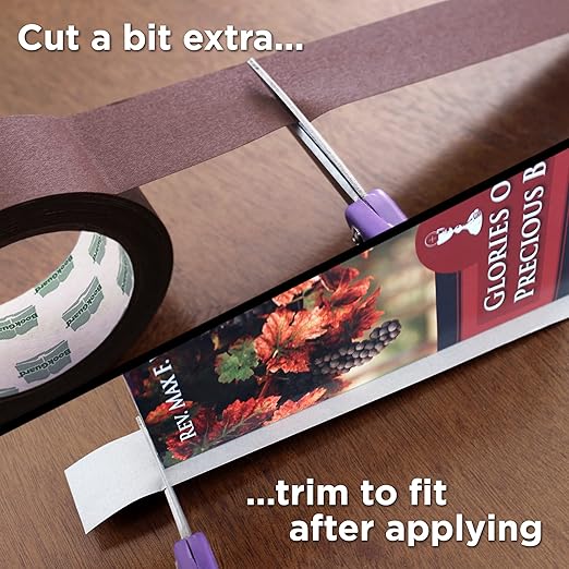 BookGuard 1-1/2 Inch Vinyl-Coated Cotton Cloth Bookbinding Repair Tape, 15 Yard Roll, Brown