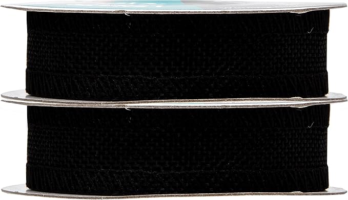 Mandala Crafts Black Burlap Ribbon 1 Inch Wide Jute Ribbons for Crafts - 20 Yds Roll Rustic Burlap Wrap Trim Ribbons for Wreaths Bows Wedding Party Decoration
