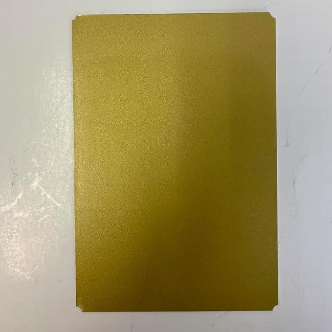 Blank Metal Plates for Laser Engraving - 4 Pack | Aluminum Sheets 0.020" Thick | CO2, Diode, Fiber Laser Compatible | Multiple Sizes & Colors (Gold (engraves black), 8.25x11.25 inch)