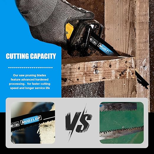 25 Pack 6inch Reciprocating Saw Blades Set,6/12TPI High Carbon Saw Blades, Metal Saw Blades with Organizer Case (25, 6/12TPI/150mm)