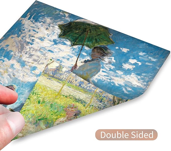 Origami Paper Kit 50 Sheets 6 Inch Square Double Sided Color 10 Vivid Colors for Hand Crafts Origami Paper Arts Creativity.Monet