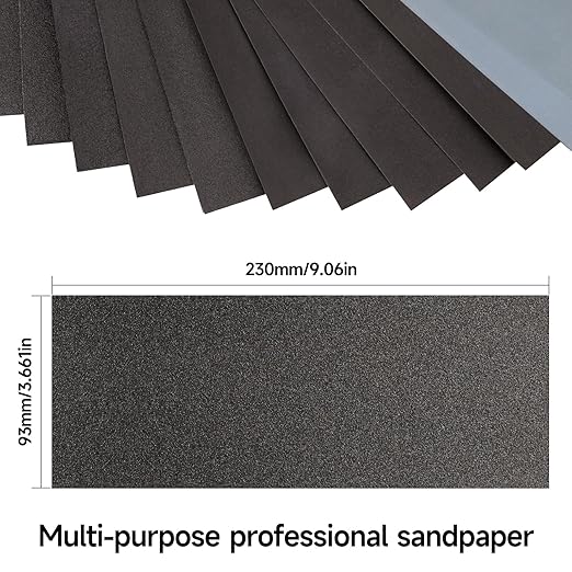 Sandpaper 5000 Grit, Wet Dry Sanding Sheets 9x3.6 inch for Wood Furniture Finishing, Metal Sanding and Automotive Polishing,14 -Sheet