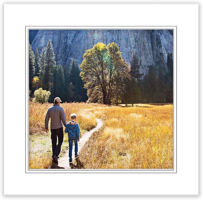 16x16 Mat for 12x12 Photo - Precut White on White Double Mat Picture Matboard for Frames Measuring 16 x 16 Inches - Bevel Cut Matte to Display Art Measuring 12 x 12 Inches - Acid Free ONE MAT