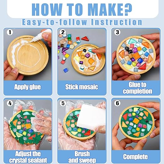 Mosaic Crystal Grout, Mosaics Tile Tools, Mosaic Tile Accessories – Essential for Handmade Grouting and Perfect for DIY Craft Projects (Green, 8.8oz)