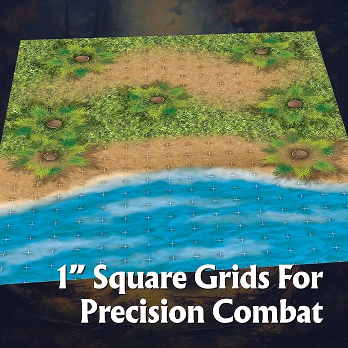 Arcknight The Uncharted Isles Roleplaying Battlemaps; 16 Modular RPG Maps in 8 Double-Sided Pages, 1" Square Grid, Modular & Versatile Design for Tabletop Gaming - for Dungeons & Dragons & Pathfinder