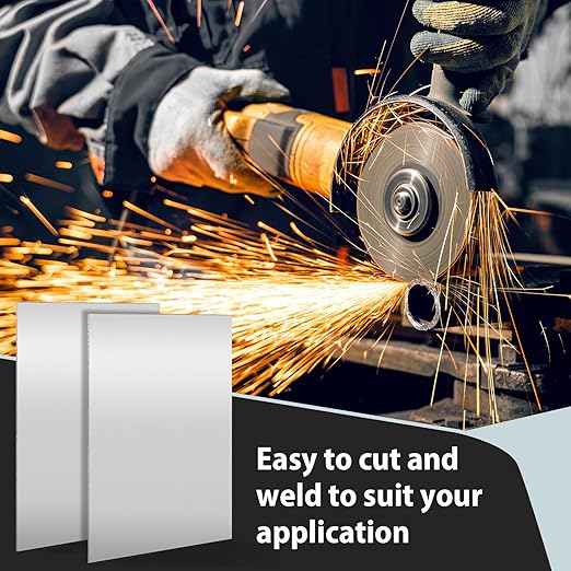 Hicarer 1 Pcs Mild Steel Sheet Cold Rolled 18 Gauge Metal Plate 0.06 Inch (1.5mm) Thick Weldable Metal Sheets for Professional Industrial DIY Use, Clean Surface Easy to Weld (36'' x 24'')