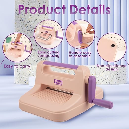 Die Cut Machine,Manual Embossing Machine for Cardmaking,Scrapbooking with Gift Box,6in Openning