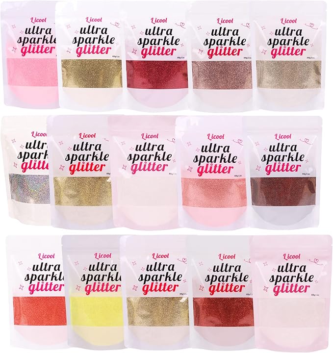Holographic Fine Glitter, 100g/3.5oz Extra Fine Glitters Powder Packs for Resin, Craft Glitter for Tumblers Candle Slime Making, Festival Body Face Eyeshadow Nail Glitter (Fluorescent Pink)
