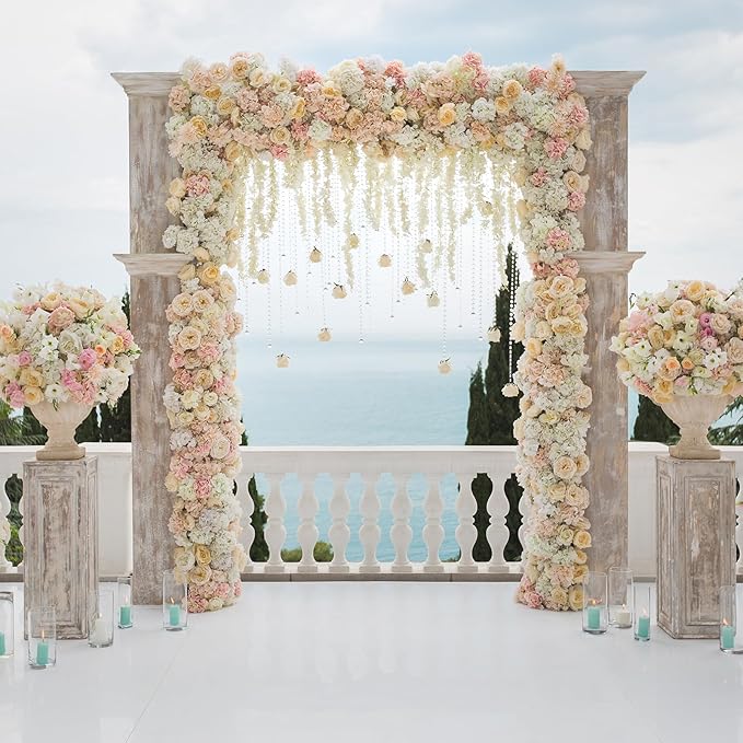Maitys 12 Pieces Round Floral Foam Wet Green Flower Foam DIY Flower Arrangement Kit for Aisle Wedding Party Decoration(8 x 8 x 1.57 Inches)