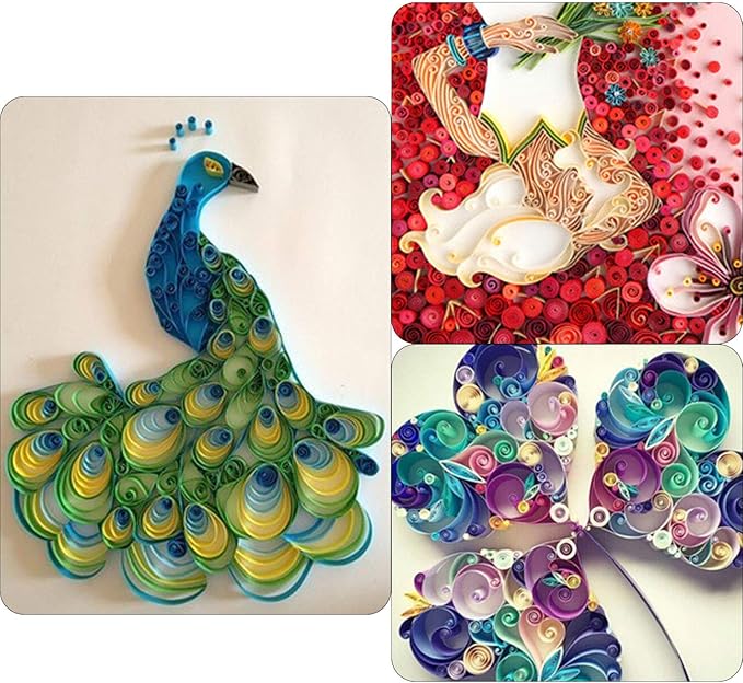 TUPARKA 19 Pcs Paper Quilling Kits 45 Colors 900 Strips Quilling Art Paper DIY Craft