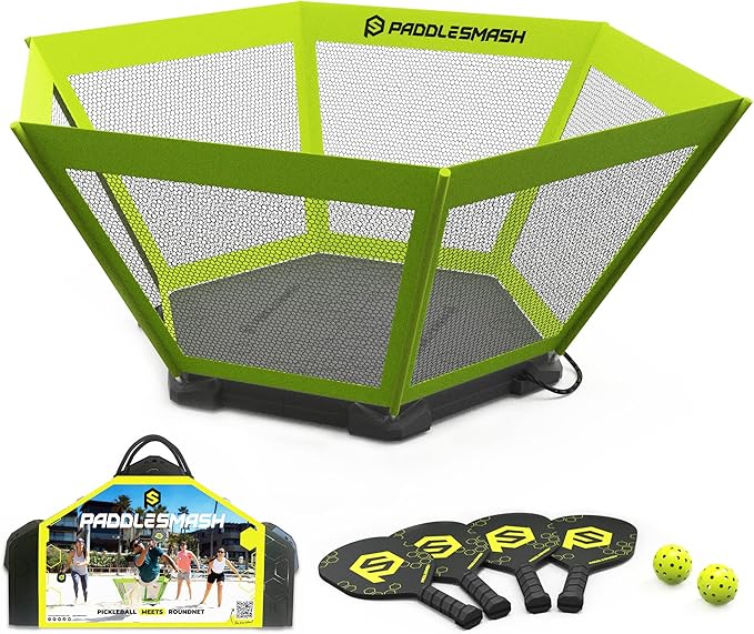PaddleSmash - Pickleball Yard Game As Seen on Shark Tank - Beach, Backyard, Tailgate & Lawn, Outdoor Activities for Adults and Family - Easy Assembly