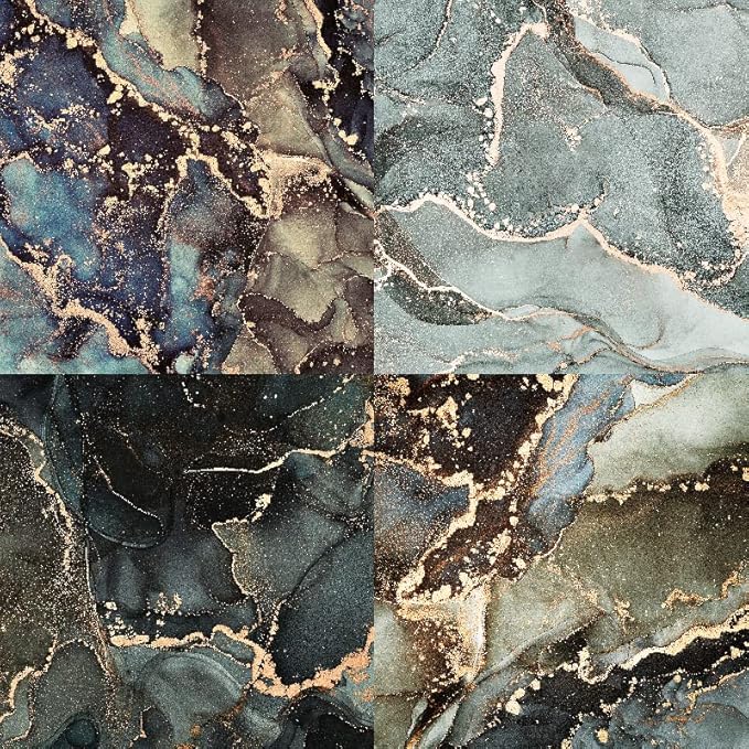 Marbled Scrapbook Paper Pad Color Marble Patterned Paper 6×6,24 Sheets Single-Sided Scrapbooking CardStock Papers Pad for Holiday Cardmaking DIY Origami Journaling.