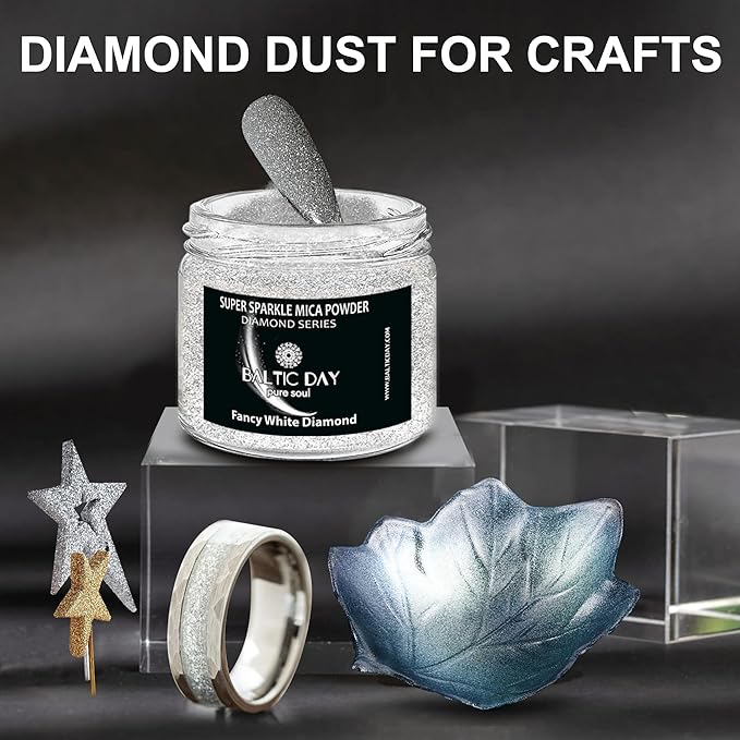 Sparkle Mica Powder [ Aurora Green Diamond ] - Green Glitter Mica Powder - Resin Glitter for Epoxy Resin - Green Shimmer Pigment - Diamond Dust for Candles