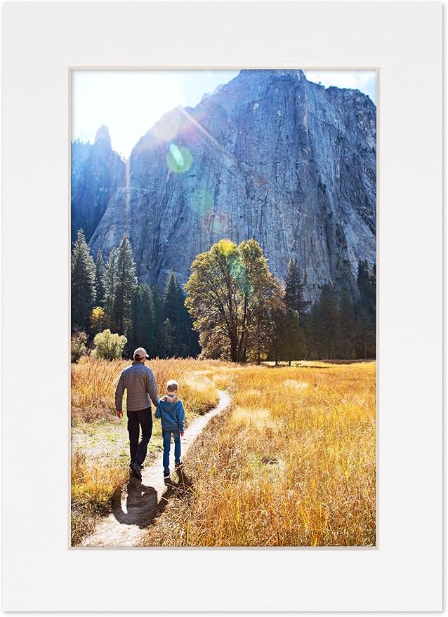 6x8 Mat for 8x10 Frame - Precut Mat Board Acid-Free White 6x8 Photo Matte Made to Fit a 8x10 Picture Frame, Premium Matboard for Family Photos, Show Kits, Art, Picture Framing, Pack of 1 Mat