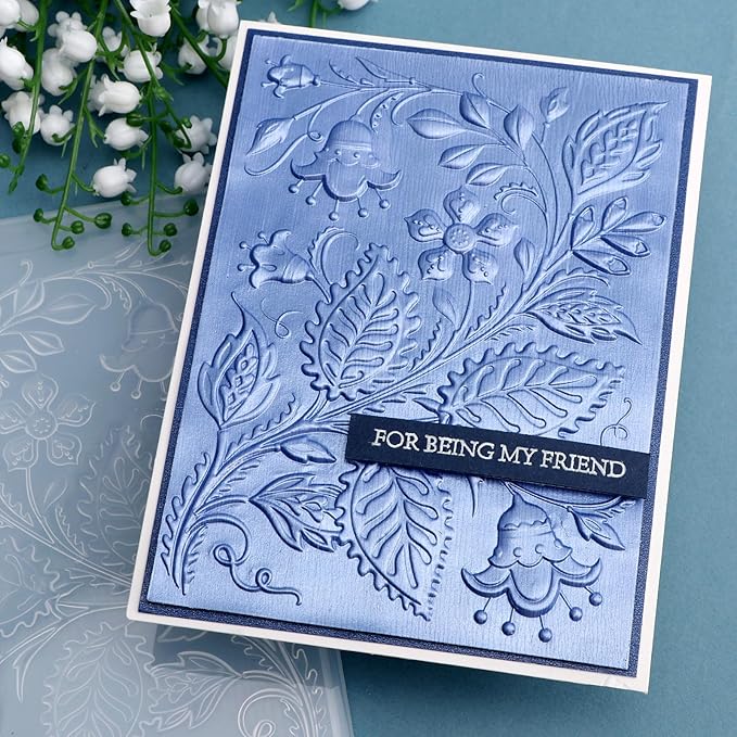 BAOFALI 3D Morning Glory Embossing Folders for Card Making,Embossing Template Paper Card Embossing Stencil for DIY Scrapbooking Photo Album Card Paper Craft Decoration 6.3" L x 4.5" W