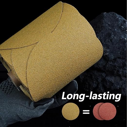 PSA Sanding Discs 6 Inch Adhesive Backed Sandpaper 100 Pack 320 Grit Self Adhesive Sanding Discs for DA Sander Self Stick for Wood, Auto Body Repair, Paint, Metal, and Plastic
