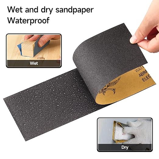 Sandpaper 1500 Grit, Wet Dry Sanding Sheets 9x3.6 inch for Wood Furniture Finishing, Metal Sanding and Automotive Polishing,21 -Sheet