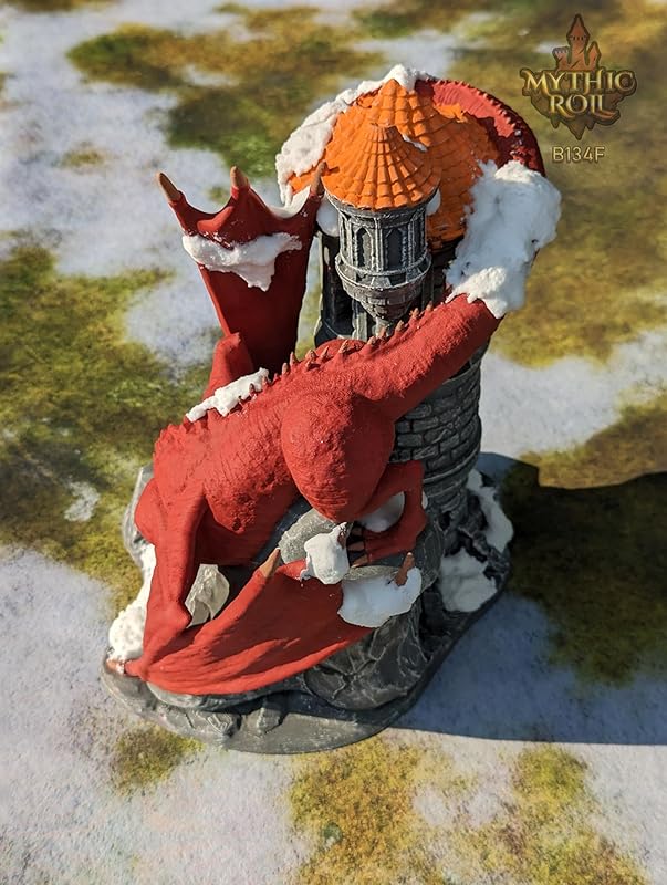 Dragon 3D Printed Dice Tower - Mythic Roll Collection - Unchained Games - Ascend to New Heights with your Rolls! (26.) Silk-Jade Green)