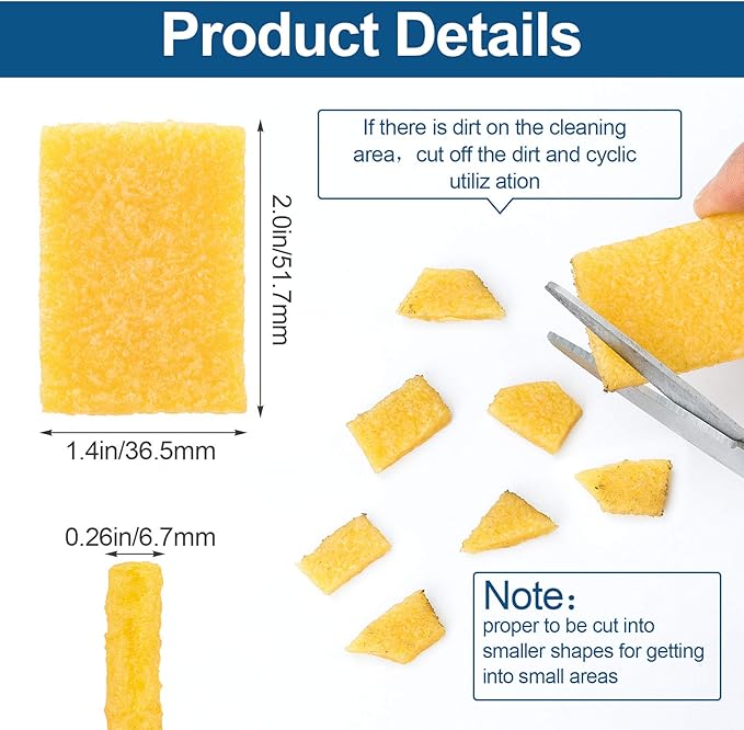PAGOW 10PCS Rubber Cement Eraser, Glue Residue Pick-Up Eraser, Cleaning Tool for Removing Adhesive Residues from Paper Plastic and More (51.7mm x 36.5mm x 6.7mm LxWxH)
