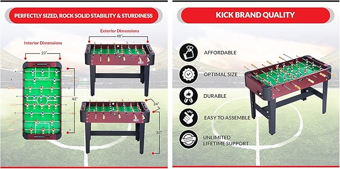 KICK Conquest 48" in Foosball Table