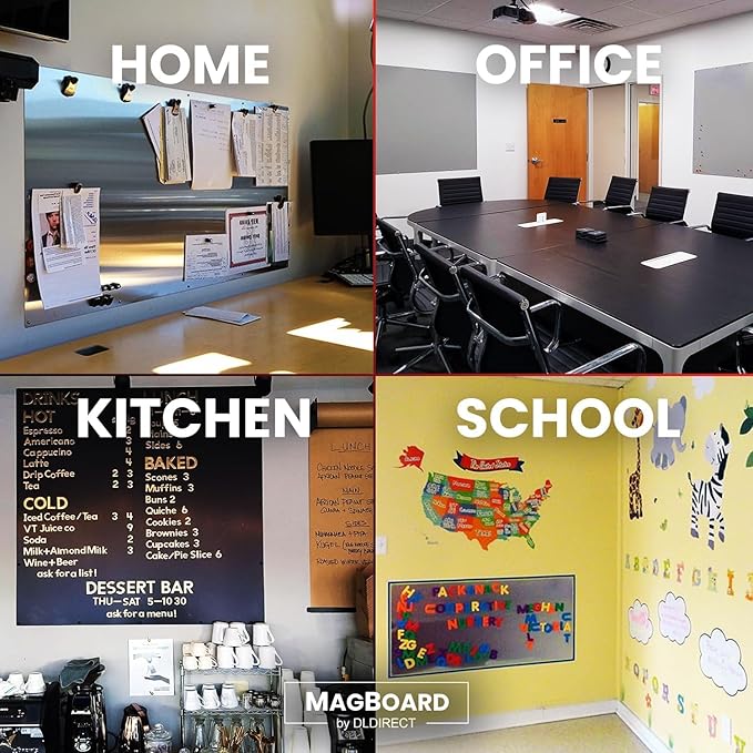 Diamond Life Magnetic Board - Memo & Vision Board for Home, Office, and Classroom - Magnet Board for Kids - Command Strips Included