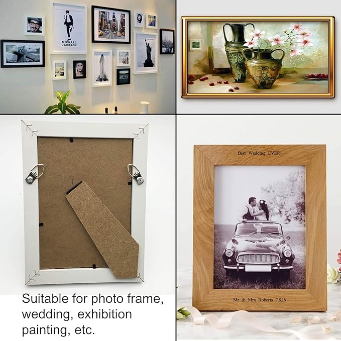 150 Pack Small D-Ring Steel Picture Hangers with Screws Picture Frames Picture Hang Solutions, for Hanging Clock Paintings Artwork Picture Frame Hook Photos