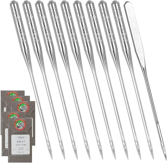 50 PCS Sewing Machine Needles for Brother, Sewing Needles Embroidery Machine Needles for Brother Sewing Machine (75/11-50 Pack)
