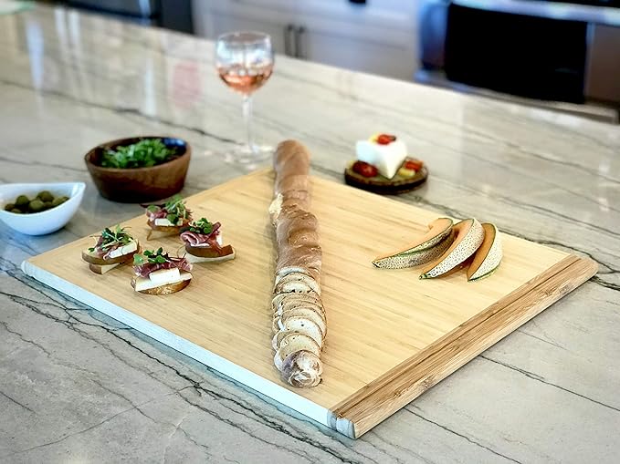 Pureboo Premium Bamboo Pull-out Cutting Board - 8 Different Sizes to Fit Most Standard Slots 21.75"W x 22"D x 3/4"H