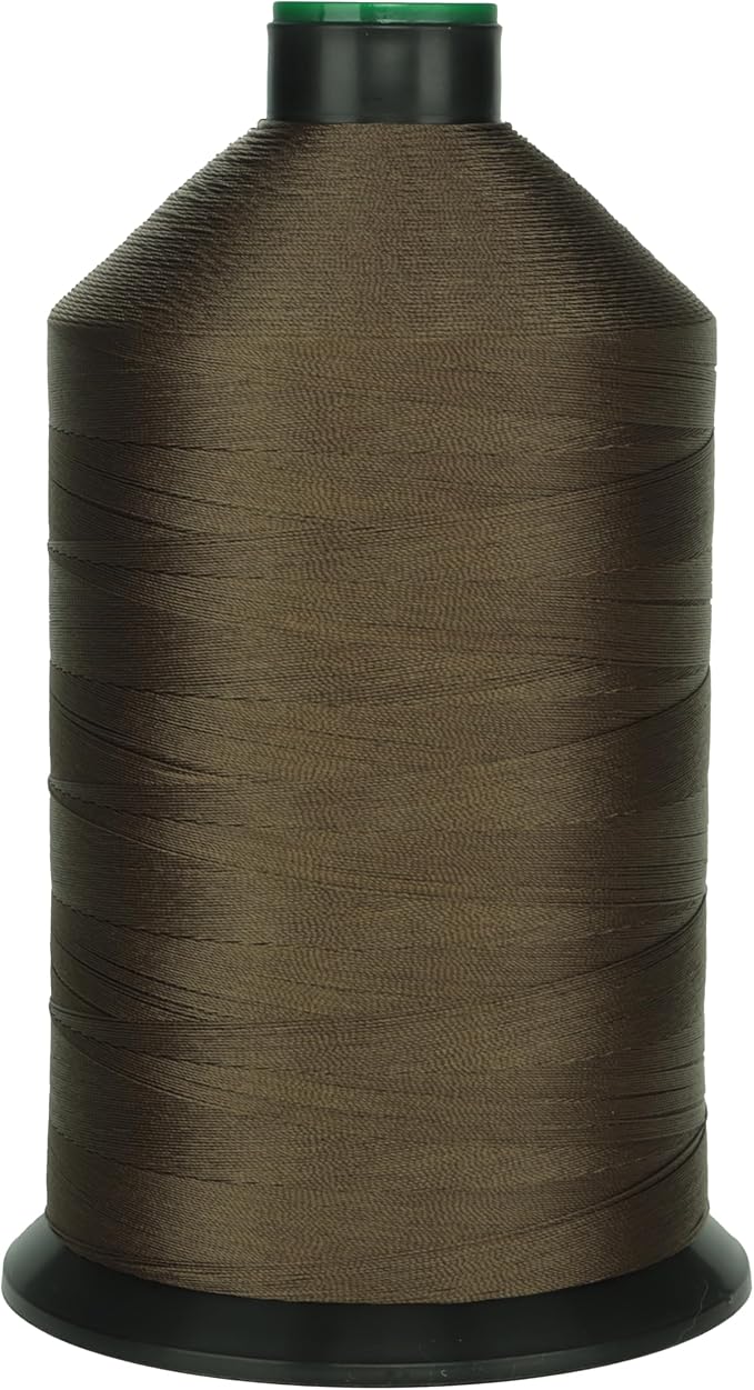 Extra Strong Bonded Nylon Thread #92 Tex90 – 16 OZ, 4200yds, Versatile Stitching Solution for Leather, Upholstery, Canvas Repair and More (Army Green)