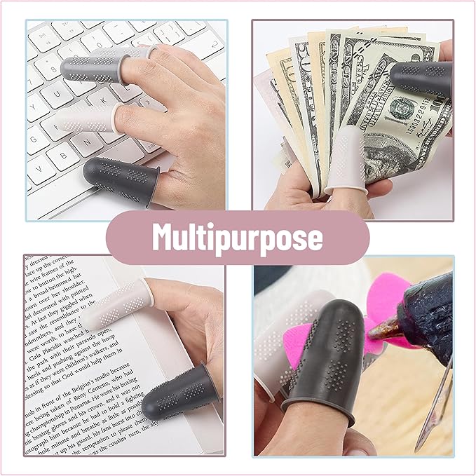 Mr. Pen- Hot Glue Gun Finger Protectors, 24 pcs, Black and White Shades, Silicone Finger Protectors, Rubber Fingers Tips, Rubber Finger Covers, Rubber Finger Tips Protector, Finger Gripper