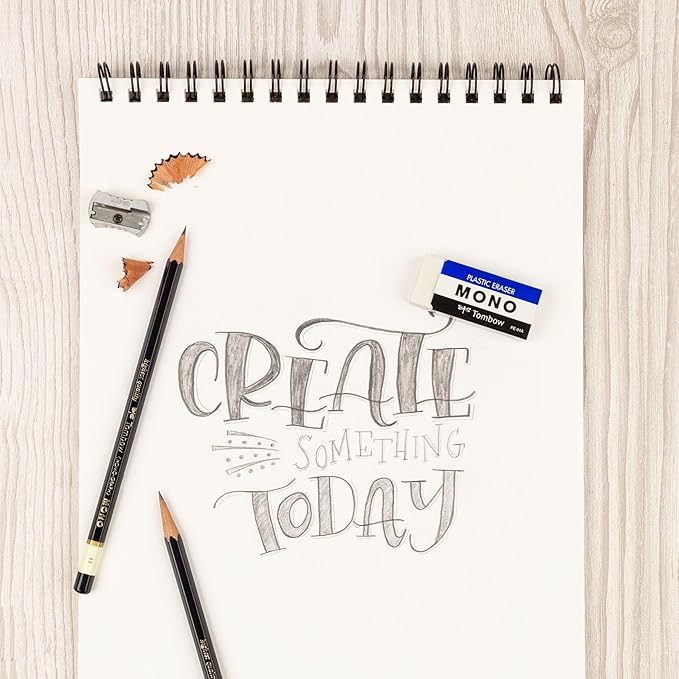 Tombow 57324 MONO Eraser, White, Medium, 3-Pack. Cleanly Removes Marks Without Damaging Paper