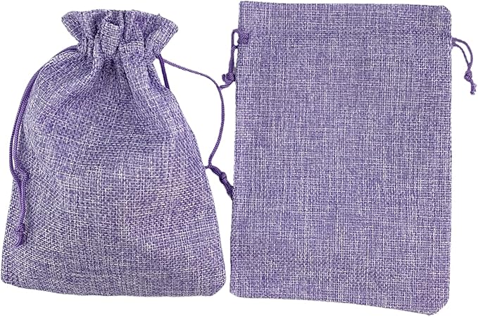 Palmhomee Pack of 20 Burlap Gift Bags with Drawstring Linen Jewelry Pouches Wedding Hessian Jute Bags for Birthday Jewelry and Treat Pouches Party Wedding Favors Gift (5x7 Inch, Mixed Colors)