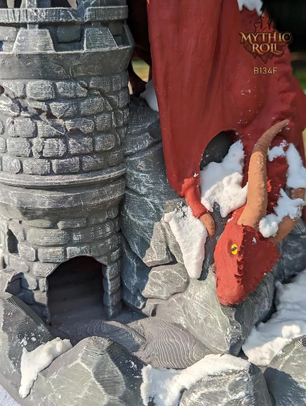 Dragon 3D Printed Dice Tower - Mythic Roll Collection - Unchained Games - Ascend to New Heights with your Rolls! (06.) Neon Green)