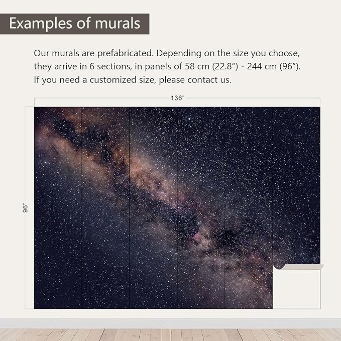 AFZEVEB-Galaxy Stars Wallpaper Wall murals for Ceiling 136"x96"(Not Peel and Stick)