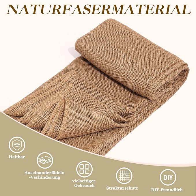 40" x80 Feet Premium Natural Burlap Fabric Roll – Multipurpose for Gardening, Weddings, Crafts & Holiday Decor – Wedding Aisle Runner, Halloween/Christmas Burlap, Weed Barrier & More