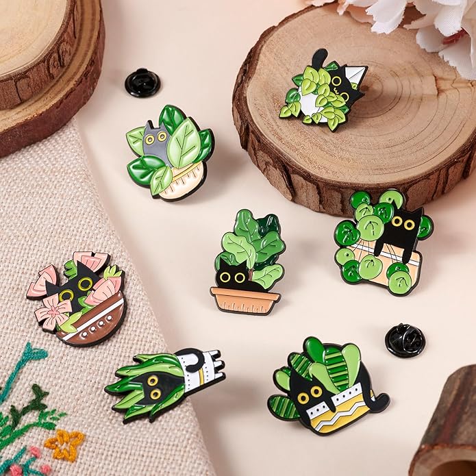 Mixed Enamel Pins for Backpacks, Beadthoven Cute Enamel Brooch Pins Set, Funny Backpack Pins, Aesthetic Lapel Badge Pins Bulk for DIY Clothes Accessories Holiday Gifts