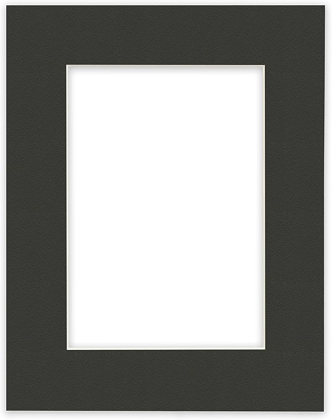 Craig Frames B572 Pre-Cut Mat Board for 8x12 Print,12x16, Pebble Black